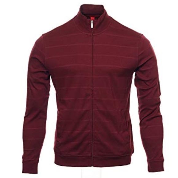 Alfani red burgundy full zip sweatshirt. - Picture 2 of 5